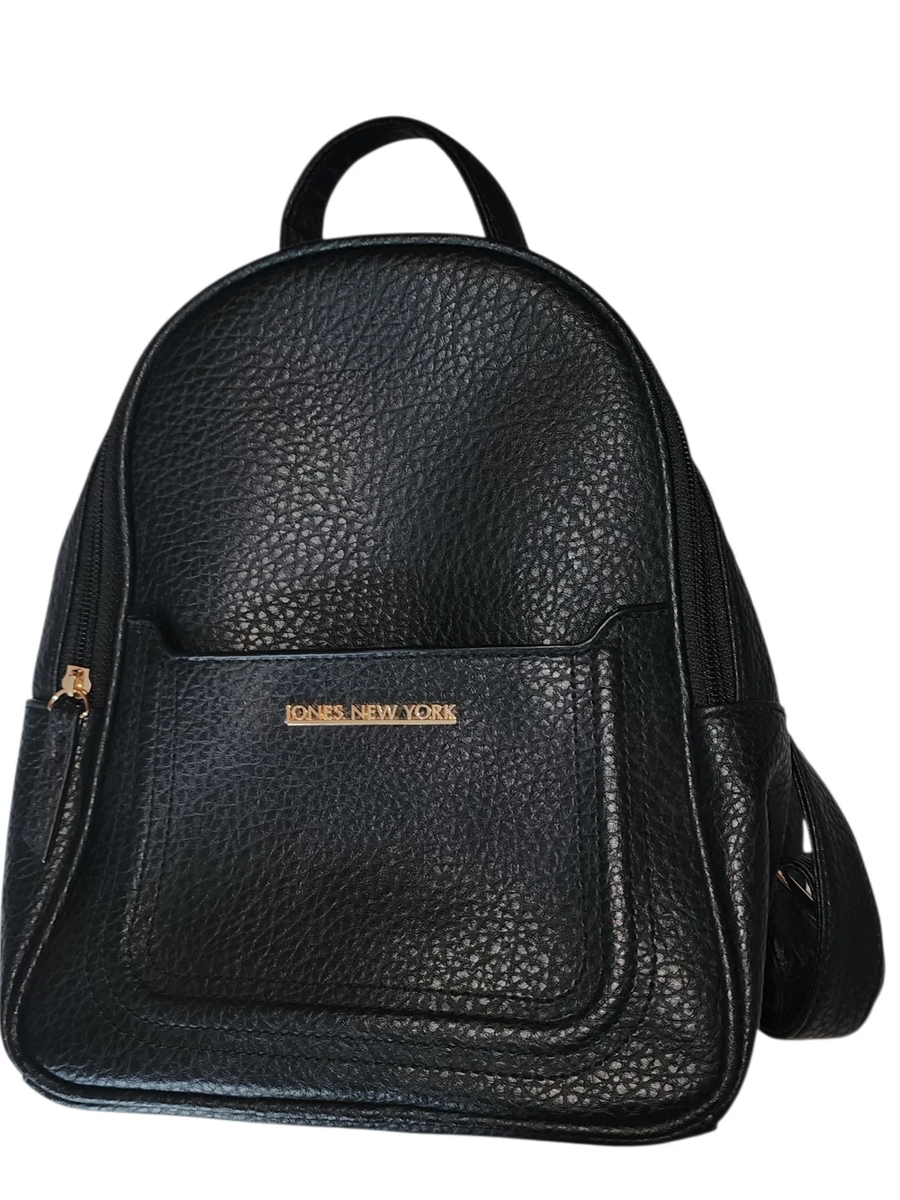 Jones New York Black Mini Backpack with Gold Accent